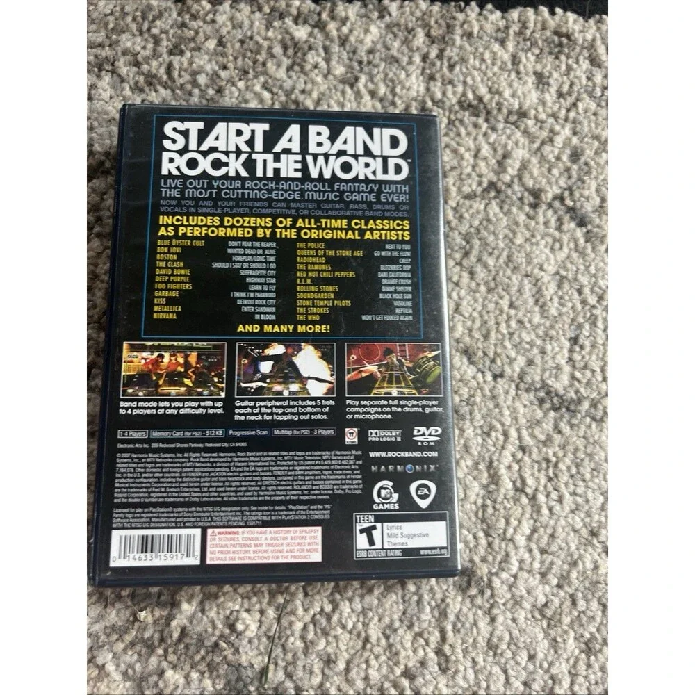 Rock Band,Rock Band 2 Track Pack 1 and 2 PlayStation 2 Bundle PS2 Complete